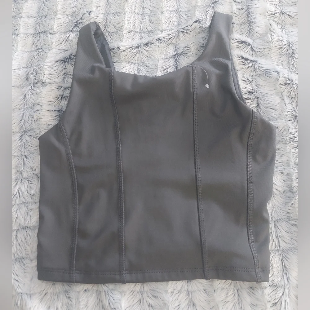 Zara cropped tank 13/14‎ greenish gray